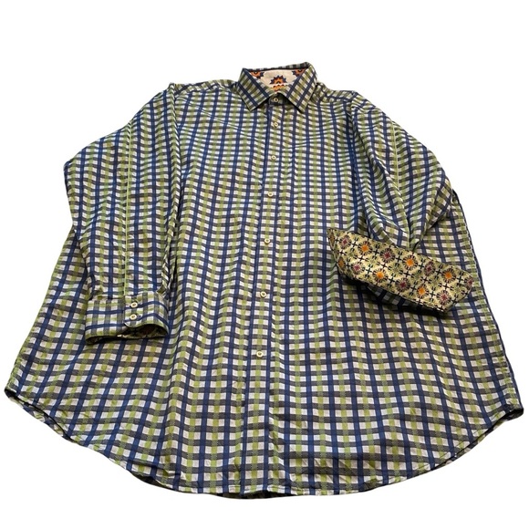 Robert Graham Colorful Plaid
Striped Shirt Button Down-"2X Big and Tall - Picture 4 of 10